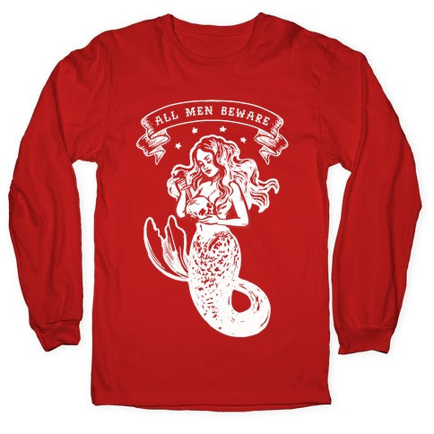 All Men Beware Vintage Mermaid Longsleeve Tee