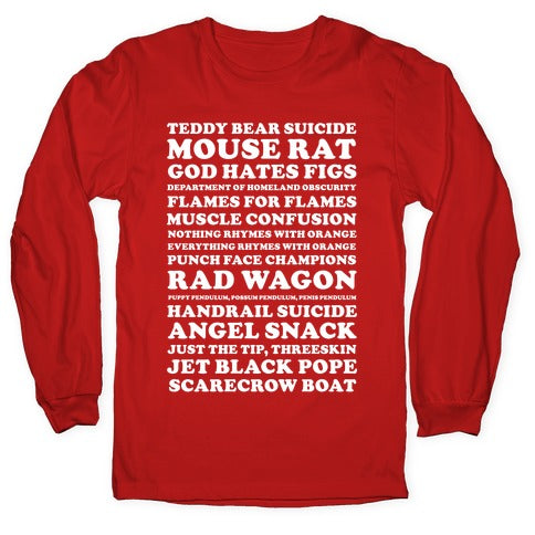 Andy Dwyer Band Names Longsleeve Tee