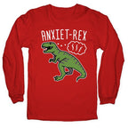 AnxieT-Rex Anxious Dinosaur Longsleeve Tee