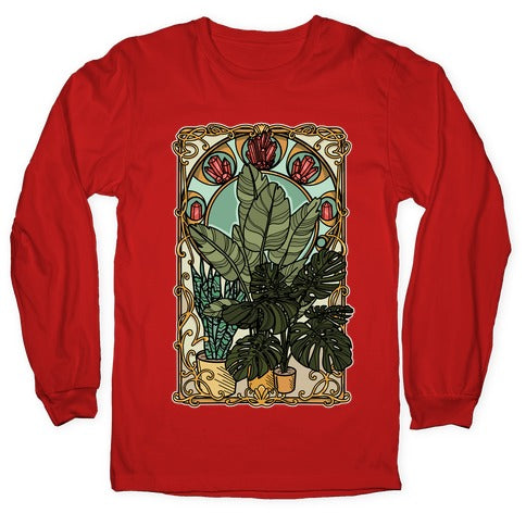Art Nouveau House Plants Longsleeve Tee