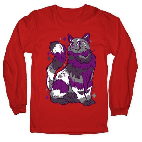 Asexual Pride Cat Longsleeve Tee