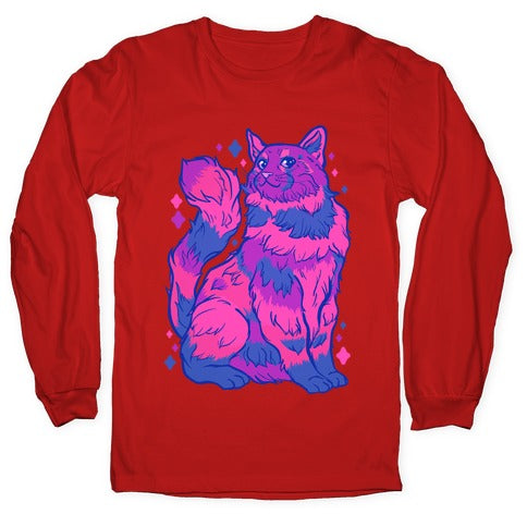 Bisexual Pride Cat Longsleeve Tee