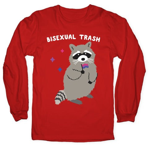 Bisexual Trash Raccoon Longsleeve Tee