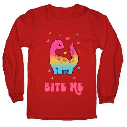 Bite Me Dinosaur Longsleeve Tee