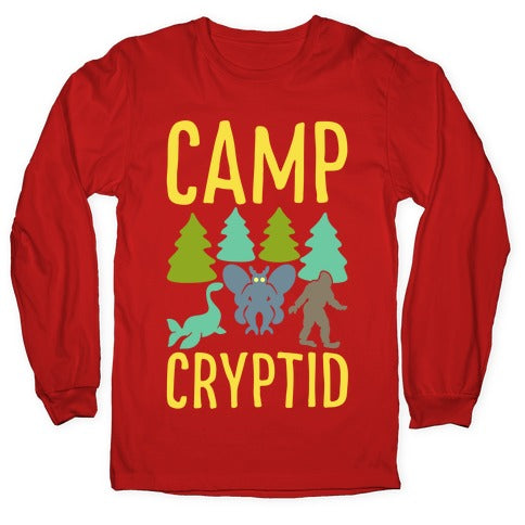 Camp Cryptid White Print Longsleeve Tee