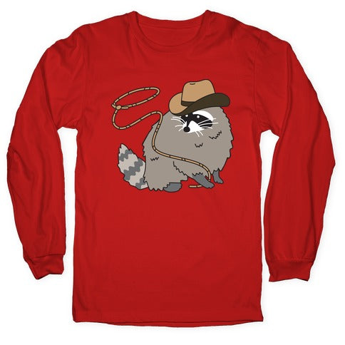 Cowboy Raccoon Lasso Longsleeve Tee