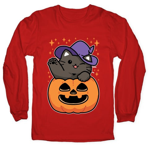 Cute Halloween Cat Longsleeve Tee