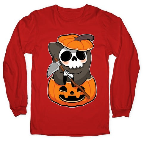 Cute Halloween Grim Reaper Longsleeve Tee