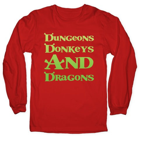 Dungeons, Donkeys and Dragons Longsleeve Tee