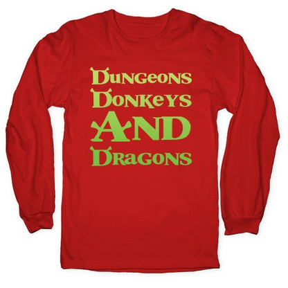 Dungeons, Donkeys and Dragons Longsleeve Tee