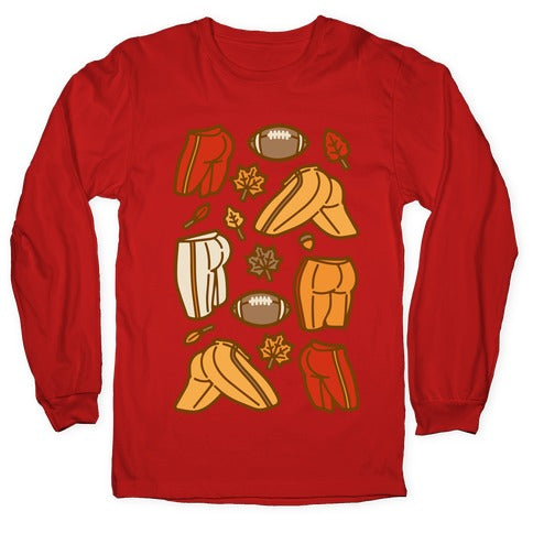 Fall Football Butts  Longsleeve Tee