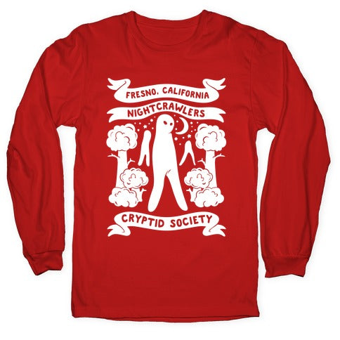 Fresno Nightcrawlers Cryptid Society White Print Longsleeve Tee