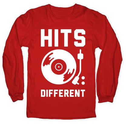 Hits Different Vinyl Record Longsleeve Tee