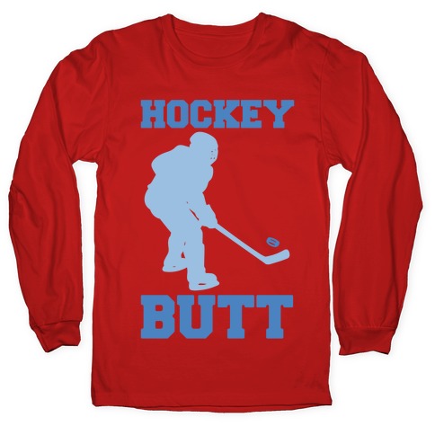 Hockey Butt White Print Longsleeve Tee