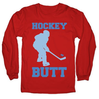 Hockey Butt White Print Longsleeve Tee