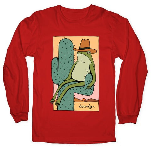Howdy Frog Cowboy Longsleeve Tee