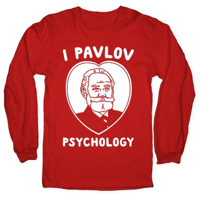 I Pavlov Psychology White Print Longsleeve Tee