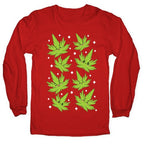 Kawaii Weed Leaves Longsleeve Tee