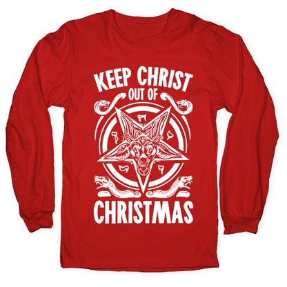 Keep Christ Out of Christmas Baphomet  Longsleeve Tee