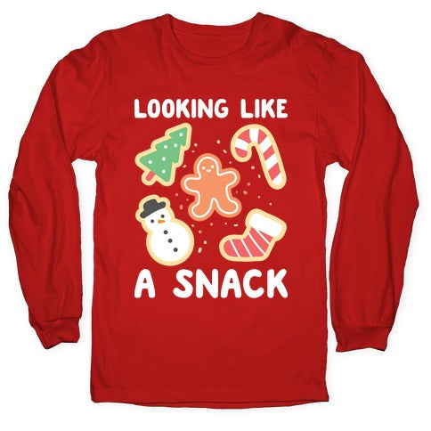 Looking Like A Snack Christmas Cookies Longsleeve Tee