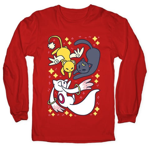 Magical Mascots - Luna, Kero and Kyubey Longsleeve Tee