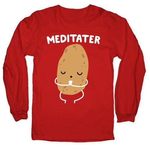 Meditater Meditating Potato Longsleeve Tee