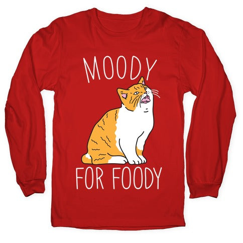 Moody For Foody Cat Longsleeve Tee