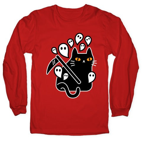 Nine Lives Reaper Cat Longsleeve Tee