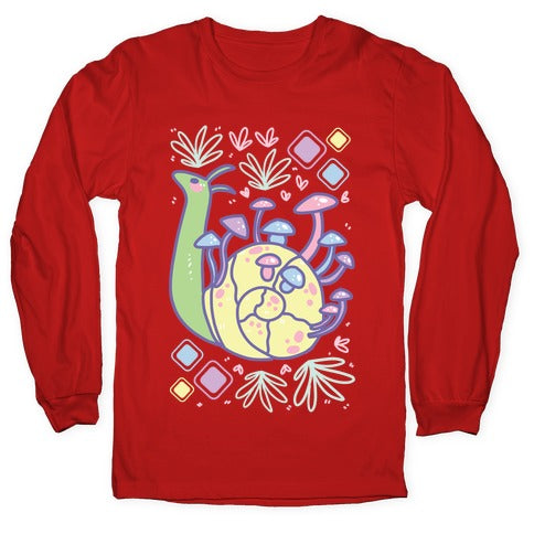 Pastel Mushroom Snail Longsleeve Tee