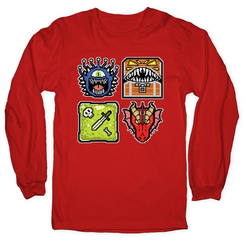 Pixel DnD Monsters Longsleeve Tee