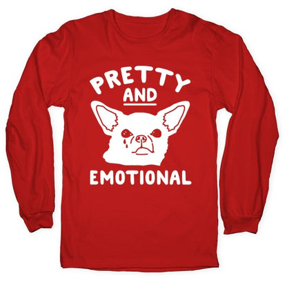 Pretty and Emotional White Print Longsleeve Tee