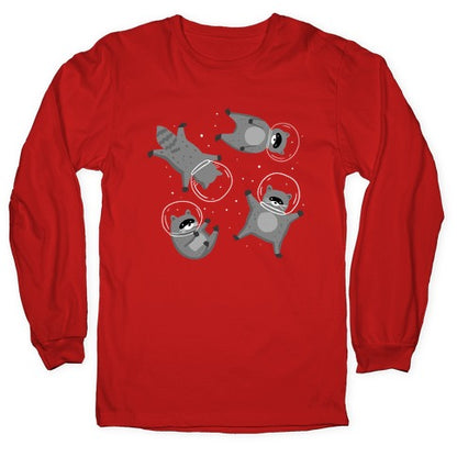 Raccoons In Space Longsleeve Tee