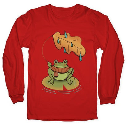 Rainy Fall Frog Longsleeve Tee