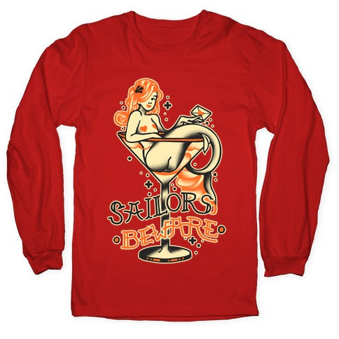Sailors Beware Classic Tattoo Longsleeve Tee