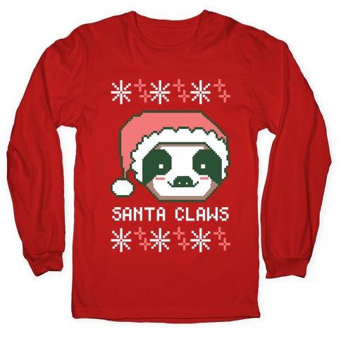 Santa Claws - Sloth Longsleeve Tee