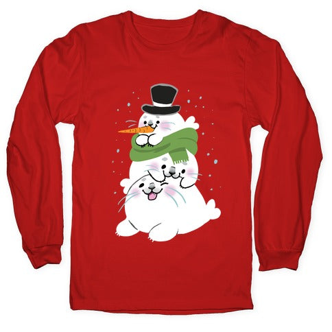 Seal Stack Snowman Longsleeve Tee