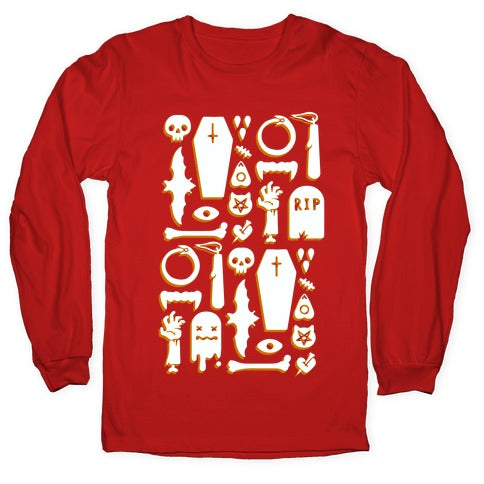 Simple Halloween Pattern Longsleeve Tee