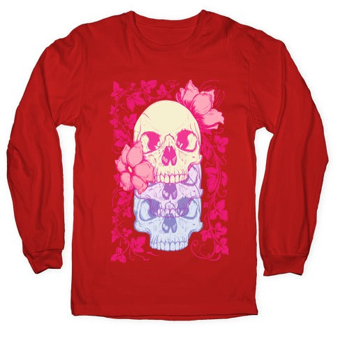 Skull of Vines and Flowers Longsleeve Tee