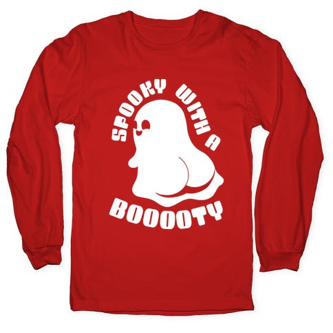 Spooky With A Booooty Ghost Longsleeve Tee