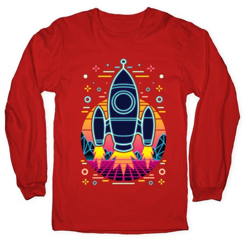Synthwave Space Exploration Longsleeve Tee