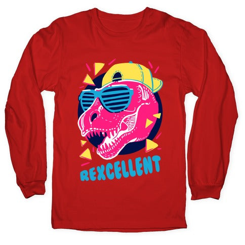 T-Rexcellent 90's Dinosaur Tyrannosaurus Longsleeve Tee