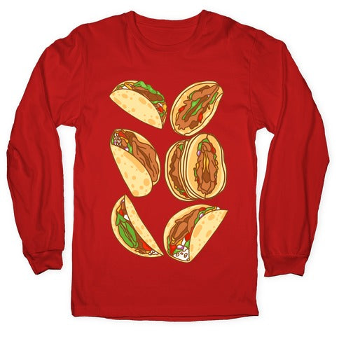 Taco Vulvas Pattern  Longsleeve Tee