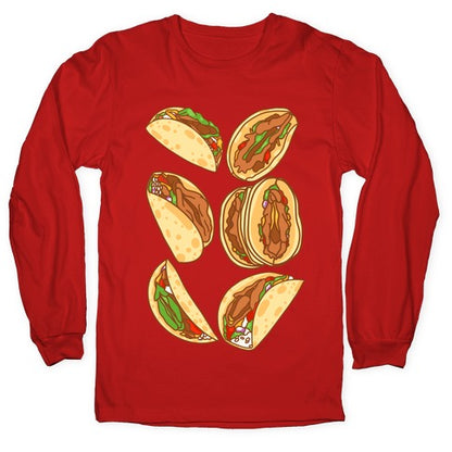 Taco Vulvas Pattern  Longsleeve Tee