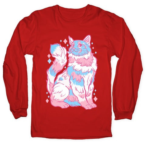 Transgender Pride Cat Longsleeve Tee