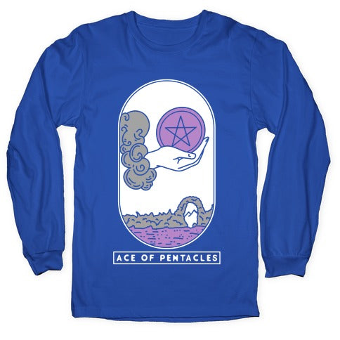 Ace of Pentacles Asexual Pride Longsleeve Tee