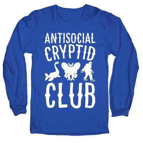 Antisocial Cryptid Club White Print Longsleeve Tee