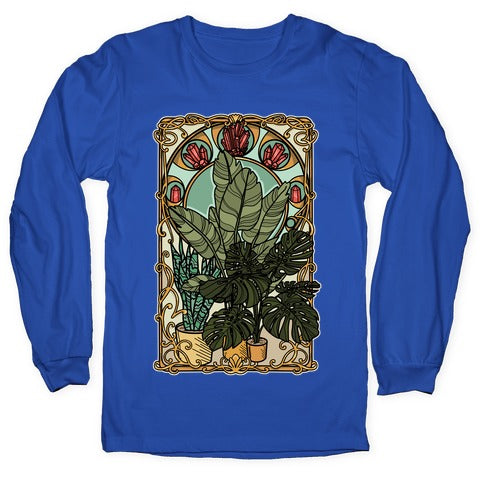 Art Nouveau House Plants Longsleeve Tee