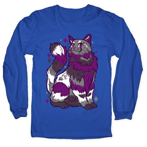 Asexual Pride Cat Longsleeve Tee
