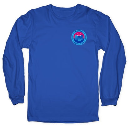 Bisexual Book Club Patch Version 2 White Print Longsleeve Tee