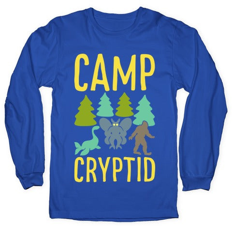Camp Cryptid White Print Longsleeve Tee